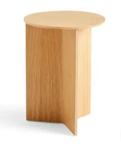 Slit Table Wood Round High- Bord