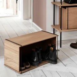 MOEBE Storage box – eik/sort- Hyller Og Garderobe|Oppbevaring