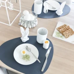 LindDNA Table mat curve L Dark Blue- Til Det Dekkede Bordet