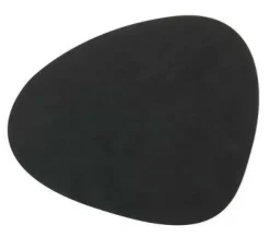 LindDNA Table mat curve L Nupo Black- Til Det Dekkede Bordet