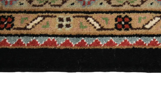 Rezas Tabriz Indi Black Cream gulvteppe- Gulvtepper