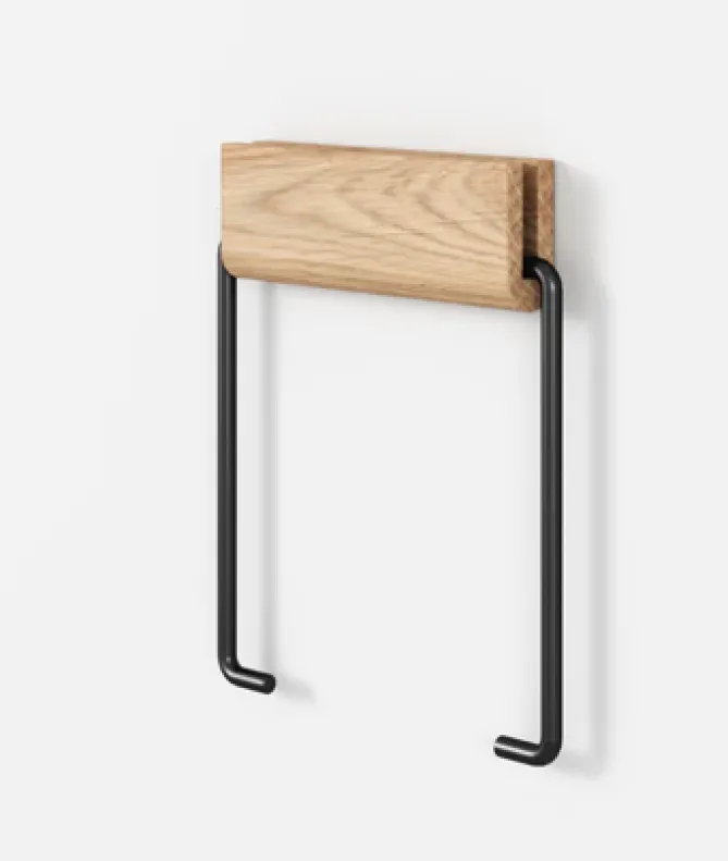 MOEBE Toalettrullholder – oak/ black- Bad