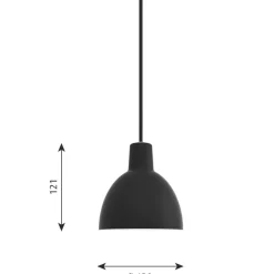 Louis Poulsen Toldbod 120 Pendel – Black- Taklamper Og Plafond