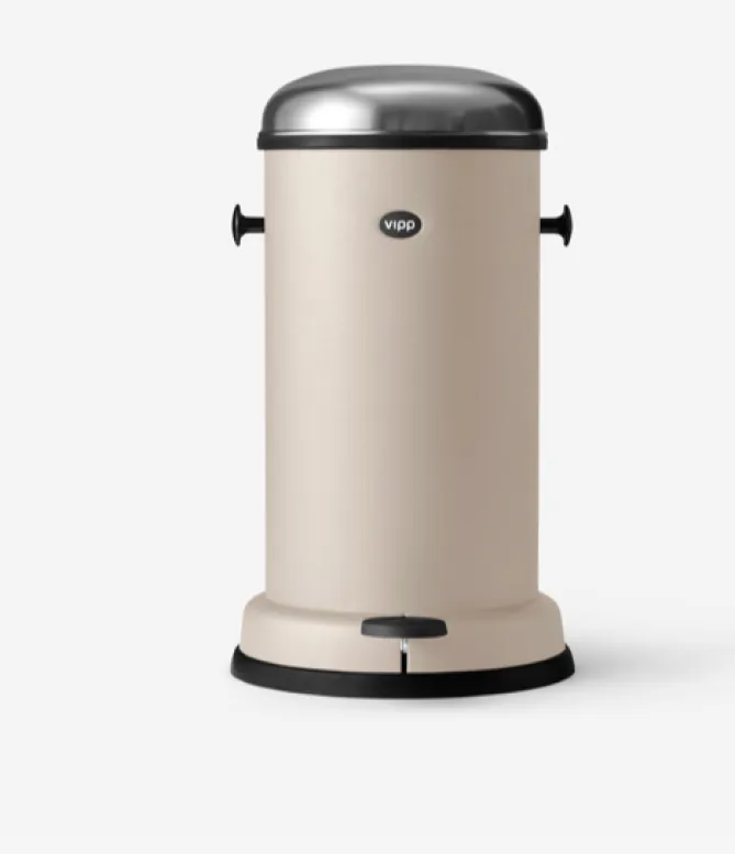 Vipp 15 Bøtte – pedalbøtte 14L, beige- Rent Hjem|Bad