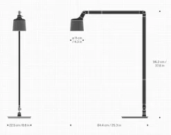 Vipp 525 Gulvlampe – Sort- Gulvlampe