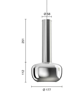 Louis Poulsen VL 56 pendel crome- Taklamper Og Plafond