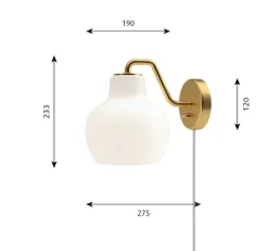 Louis Poulsen VL Ring vegglampe – singel- Vegglampe